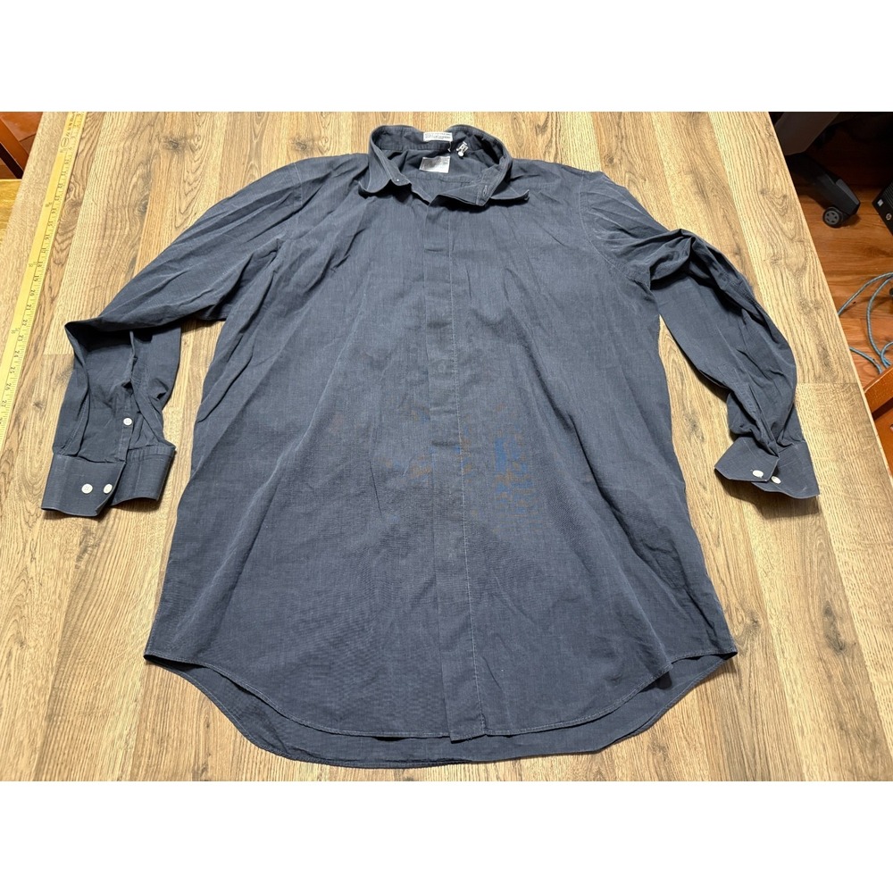 Papillon Shirt, Men's Size 2XL? Gray, Long Sleeve, Button Up Shirt